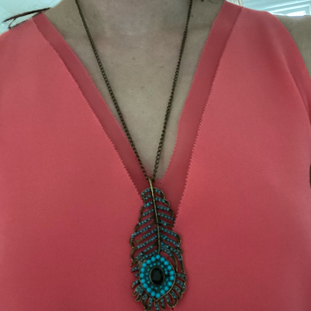 Peacock necklace